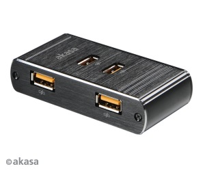 Obrzok AKASA USB nabjec stanice - 4 porty - ern - AK-SC01-BKCM