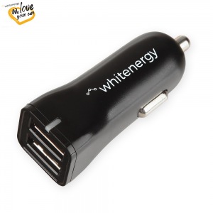 Obrzok WE auto adaptr 2x USB 5V 2400mA Blister Black - 10423