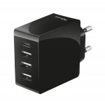 Obrzok produktu TRUST Fast Wall Charger 24W with 4 USB-C,  USB-A