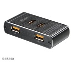 Obrzok produktu AKASA USB nabjec stanice - 4 porty - ern