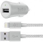 Obrzok produktu BELKIN Autonabjeka 5V,  2.4A + USB-Lightning,  stbrn