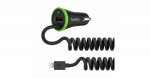 Obrzok produktu BELKIN Micro USB autonabjeka, 3.4A,  ern,  + Lightning kabel