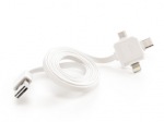 Obrzok produktu PowerCube USBcable USB-C CABLE,  White,  multi-vidlice (MicroUSB,  Apple Lithning,  USB-C)