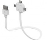 Obrzok produktu Data kabel PowerCube POWER USB CABLE,  White,  multi-vidlice (MicroUSB,  MiniUSB,  Apple L