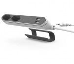 Obrzok produktu Zsuvka prodlu. PowerCube POWERBAR USB,  Grey,  2x rozboka,  2x USB,  kabel 1, 5m
