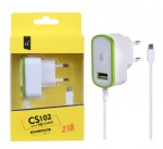 Obrzok produktu Nabjeka PLUS MicroUSB s USB vstupem 5V / 2, 1A,  zelen