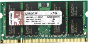 Obrázok Kingston, 800Mhz, 2GB, SO-DIMM DDR2 ram - KVR800D2S6/2G