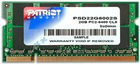 Obrzok Patriot, 800Mhz, 2GB, SO-DIMM DDR2 ram - PSD22G8002S