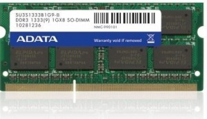 Obrzok ADATA, 1333Mhz, 2GB, SO-DIMM DDR3 ram - AD3S1333C2G9-R