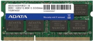 Obrzok ADATA, 1333Mhz, 4GB, SO-DIMM DDR3 ram - AD3S1333C4G9-R