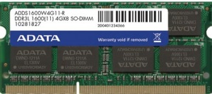 Obrzok ADATA, 1600Mhz, 4GB, SO-DIMM DDR3 ram - ADDS1600W4G11-R