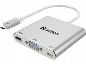 Obrzok Sandberg mini repliktor portov USB-C - VGA - 136-01