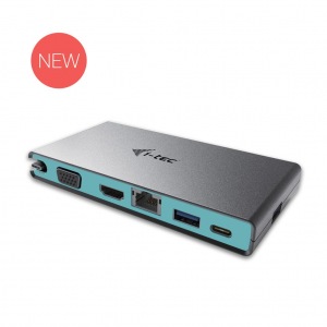 Obrzok i-tec USB-C Travel Dokovacia stanica 1x HDMI 4K Ultra HD lub VGA 1x GLAN PD Data - C31TRAVELDOCKPD