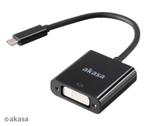 Obrzok AKASA - adaptr USB typ C na DVI - AK-CBCA09-15BK