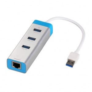 Obrzok tovaru i-tec USB 3.0 Metal HUB 3 Port With Gigabit LAN - U3GLAN3HUB