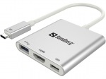 Obrzok produktu Sandberg mini repliktor portov USB-C - HDMI+USB,  biely