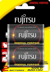Obrzok Fujitsu zinkov batria R20  - FU-R20-2B