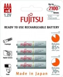 Obrzok produktu Fujitsu prednabit batrie R03 / AAA,  2100 nabjacch cyklov,  blister 4ks 