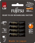 Obrzok produktu Fujitsu Black prednabit batrie R03 / AAA,  blister 4ks
