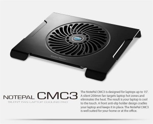 Obrzok chladiaci podstavec Coolermaster CMC3 pro NTB 12-15" ierny - R9-NBC-CMC3-GP