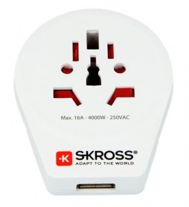 Obrzok SKROSS cestovn adaptr Europe USB pre cudzincov v SR - PA30USB