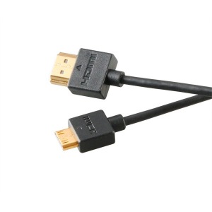 Obrzok AKASA - HDMI na mini HDMI kabel - proslim - 2 m - AK-CBHD13-20BK