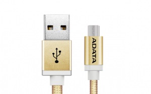 Obrzok ADATA Micro USB kabel pleten 1m zlat - AMUCAL-100CMK-CGD