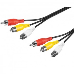 Obrzok Kabel ppojn 3x cinch - 3x cinch 2m - 