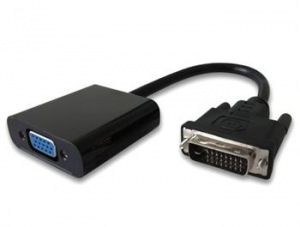 Obrzok PremiumCord pevodnk DVI na VGA s krtkm kabelem - ern - khcon-22