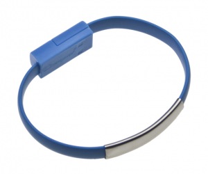 Obrzok Datov kabel BRACELET microUSB nabjec blue - BRAMUDAKABE