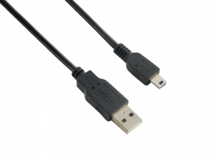 Obrzok tovaru 4World Kabel USB 2.0 AM-BM mini 5P 1.8m Black - 06132