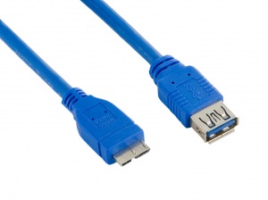 Obrzok tovaru 4World Kabel USB 3.0 AF-Micro BM 0.5m Blue - 08968
