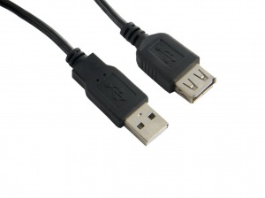 Obrzok tovaru 4World Kabel USB 2.0 AM-AF 0.75m Black - 06131