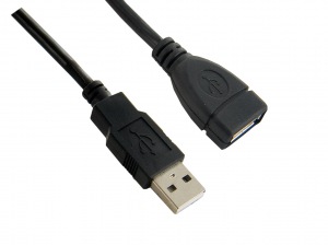 Obrzok tovaru 4World Kabel USB 2.0 AM-AF 1.8m Black - 06844