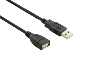 Obrzok tovaru 4World Kabel USB 2.0 AM-AF Ferryt 1.8m Black - 06133