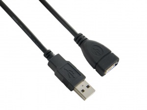 Obrzok tovaru 4World Kabel USB 2.0 AM-AF 5.0m Black - 04682