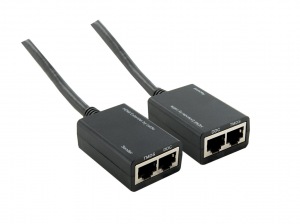 Obrzok tovaru 4World Extender HDMI 1080p 30m pes 2xCAT 5e / 6 - 06920