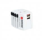 Obrzok produktu SKROSS cestovn adaptr MUV USB, 2.5A max., vr. USB nabjania 2x vstup 2400mA, univerz