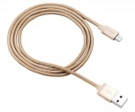 Obrzok produktu Canyon CNS-MFIC3GO,  1m prmiov opleten kbel Lightning / USB,  MFI schvlen Apple,  zl