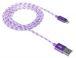 Obrzok produktu Canyon CNE-CFI3P,  1m kbel Lightning / USB,  bez Apple certifikcie MFi,  opleten,  fial