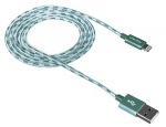 Obrzok produktu Canyon CNE-CFI3G,  1m kbel Lightning / USB,  bez Apple certifikcie MFi,  opleten,  zele