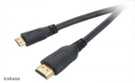 Obrzok produktu AKASA - mini HDMI na HDMI kabel s Ethernet 1, 5 m