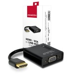 Obrzok produktu AXAGON HDMI -> VGA adaptr,  FullHD,  audio vstup