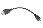 Obrázok produktu Kabel USB AF / mini BM, OTG, 15cm pro tab. a tel.