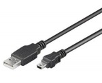 Obrzok produktu PremiumCord kbel mini USB 2.0, A na B 5pin, 0,5m