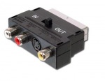 Obrzok produktu PremiumCord Adapter SCART-3x cinch + S-video s pepnaem IN / OUT