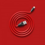 Obrzok produktu Datov kabel ALIEN,  micro USB,  barva erveno-ern
