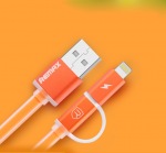 Obrzok produktu Datov kabel AURORA , Micro USB  /  lighting, oranov