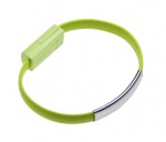 Obrzok produktu Datov kabel BRACELET microUSB nabjec green