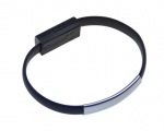 Obrzok produktu Datov kabel BRACELET microUSB nabjec black